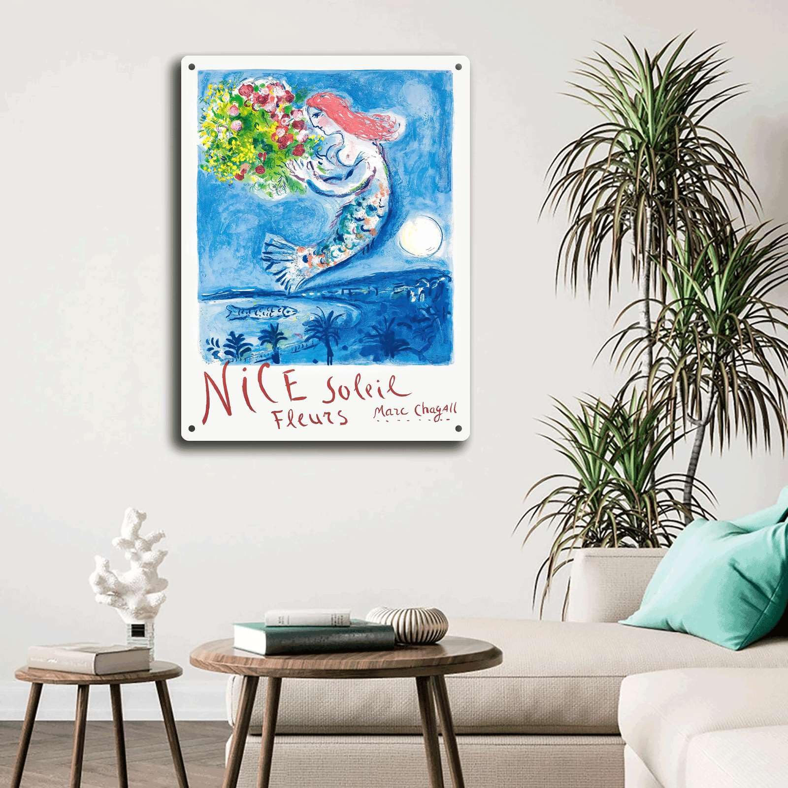 Amazon.com: EDBAJUF Metal Aluminum Signs Nice Soleil Fleurs Marc